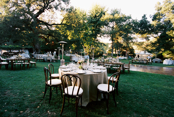 outdoor wedding reception photo by Yvette Roman Photography